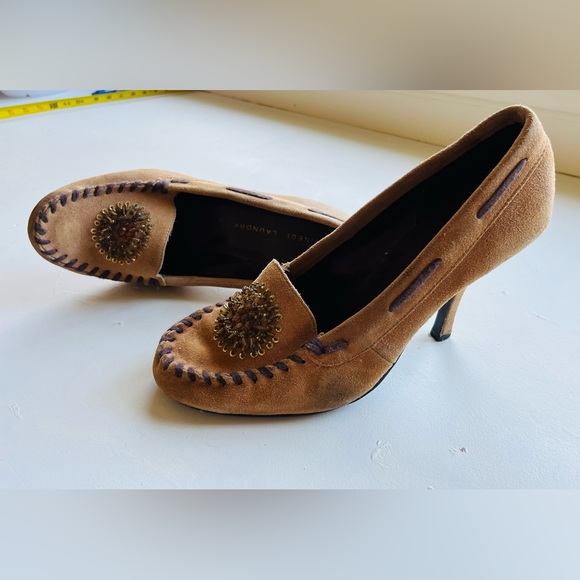 Steve Madden - Beaded Leather High Heel Moccasins - Size 10M - Picture 1 of 4